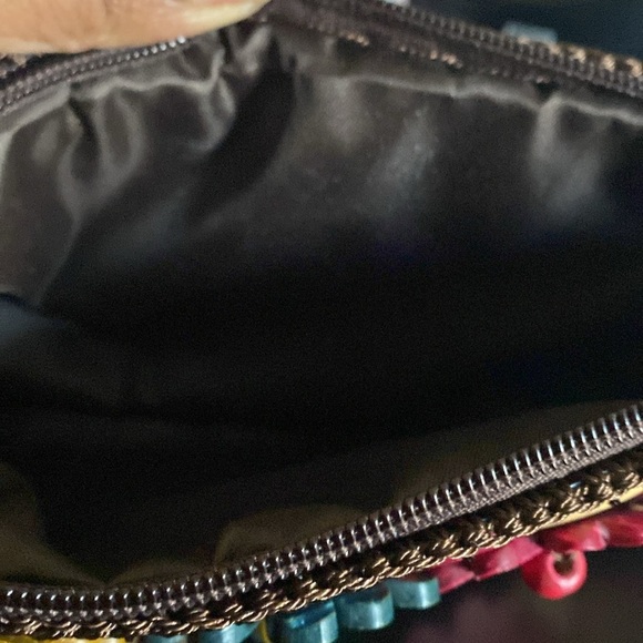 Coconut Shell Disc Beaded Sling Multi Color Coco Brown Crossbody Mini Boho Bag - Picture 12 of 12